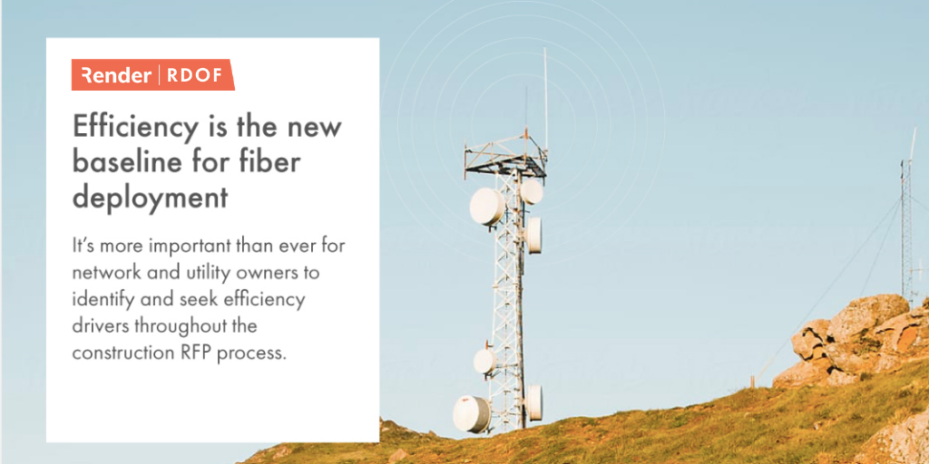 RenderNetworks's tweet photo. Telecom and utility network owners participating in the #RDOF auction must identify every possible efficiency to maximize funding if successful.

Our industry guide shares the efficiencies readily available with a digital approach to network deployment: https://t.co/s7fyPwv2bf https://t.co/AilKeIj3LI