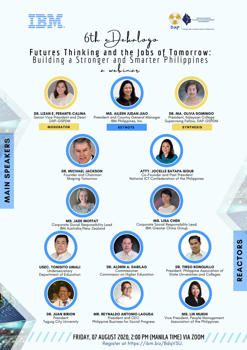 abi_lesaca's tweet photo. Synergy of the @PTECHNETWORK in action. @IBM Philippines teams up with A/NZ and Taiwan to present the P-TECH model in a high-level forum on "Futures Thinking and the Jobs of Tomorrow." The virtual event is on August 7, 2PM (GMT+8). Register at https://t.co/WDPBJBS30S #GoodTechIBM https://t.co/oVKJWI9dSj