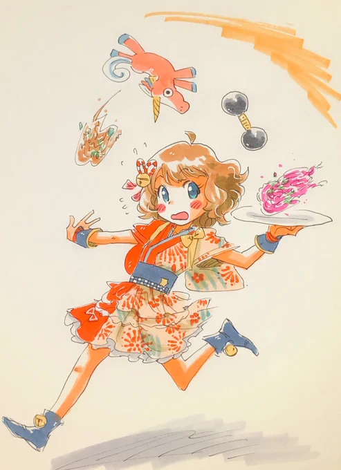 今日の桃子ちゃんセンパイ。のラクガキ。焼きそば☆センパイ。

ミリシタでミニゲーム「焼きそば☆花火団」が面白かったので。 