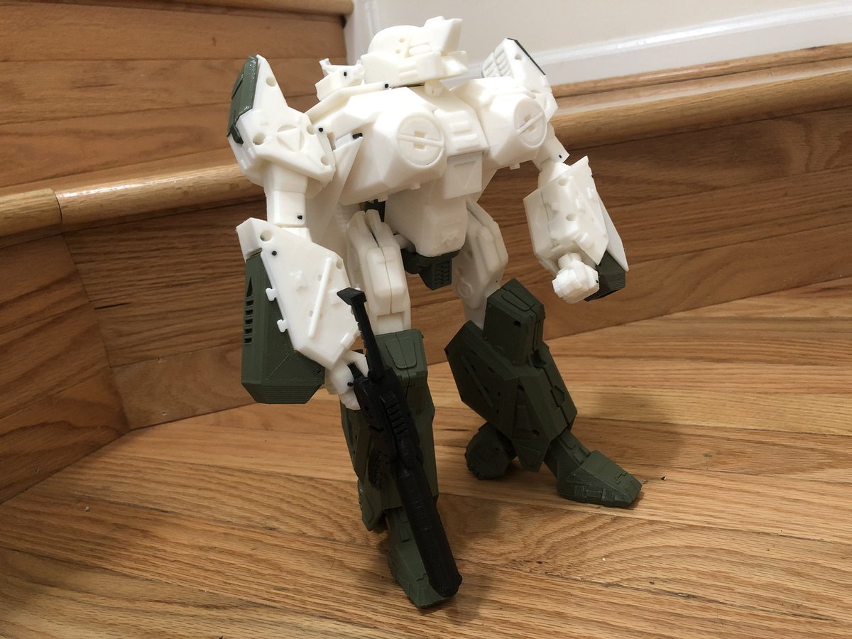 r_a51's tweet photo. 3D Printed work in progress Alpha Fighter/Legioss. Still pretty rough and needs work. But damn this thing is tall. I put a Seige Jetfire as reference. @RobotechNews #robotech #MOSPEADA #veritech #alphafighter #legioss #3Dprinting #Transformers #jetfire https://t.co/xY6ZChARRd