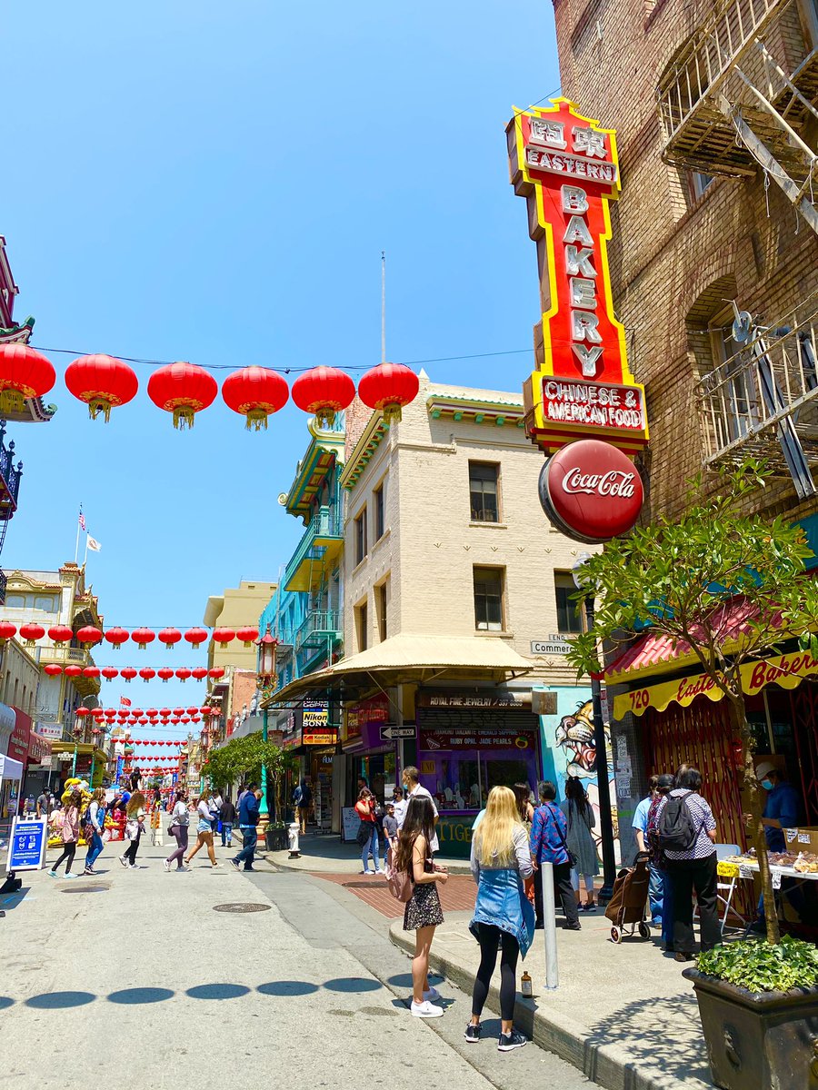 vaskiniris's tweet photo. Chinatown SF is OPEN !  As the neighborhood is reopening with safety in mind, the merchants are taking advantage of the @sfmta_muni Shared Spaces.   Merchants are allowed to take over sidewalks, parking spots and entire roadways for outdoor dining! Chk @FunCheapSF for open biz! https://t.co/ztssaGrrMO