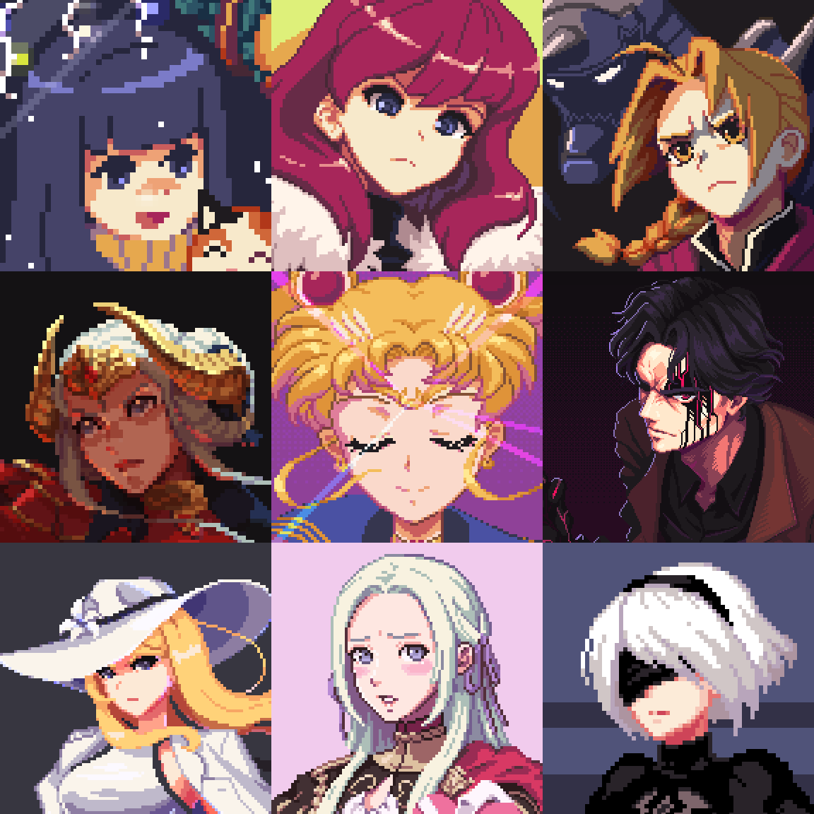 Did you know that I love drawing faces? ... facing left 🙃
#faceyouart #pixelart #ドット絵