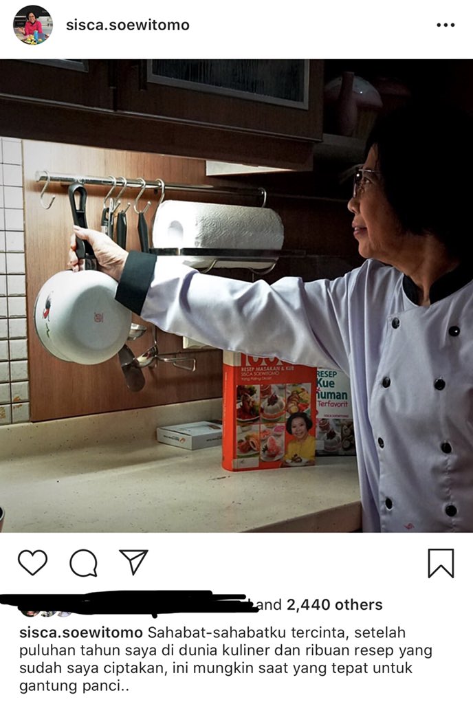 Bu Sisca gantung panci :”) makasiii ibu utk semua ilmu masak-masaknya 🙏🏻