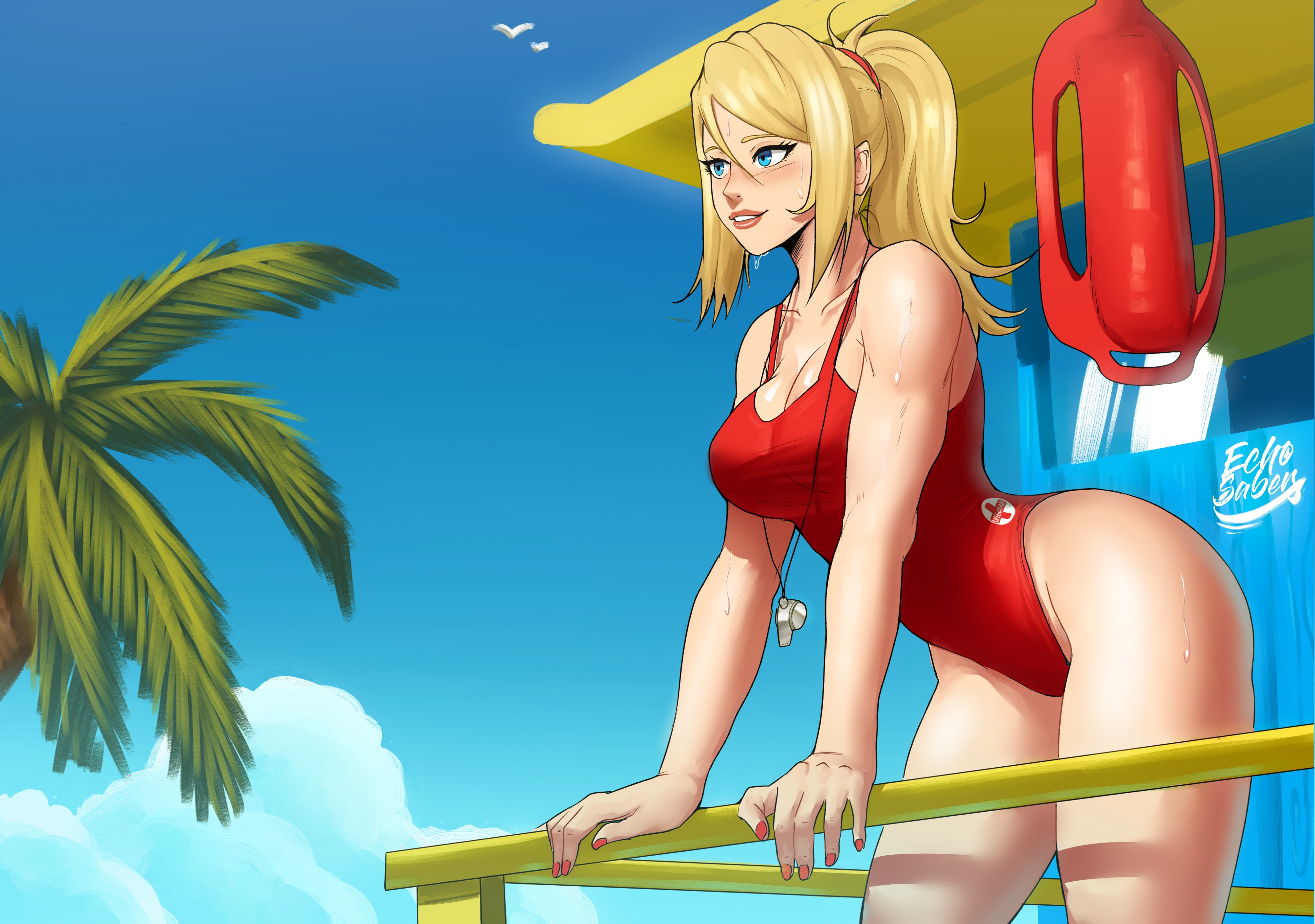 Samus Aran Lifeguard. 