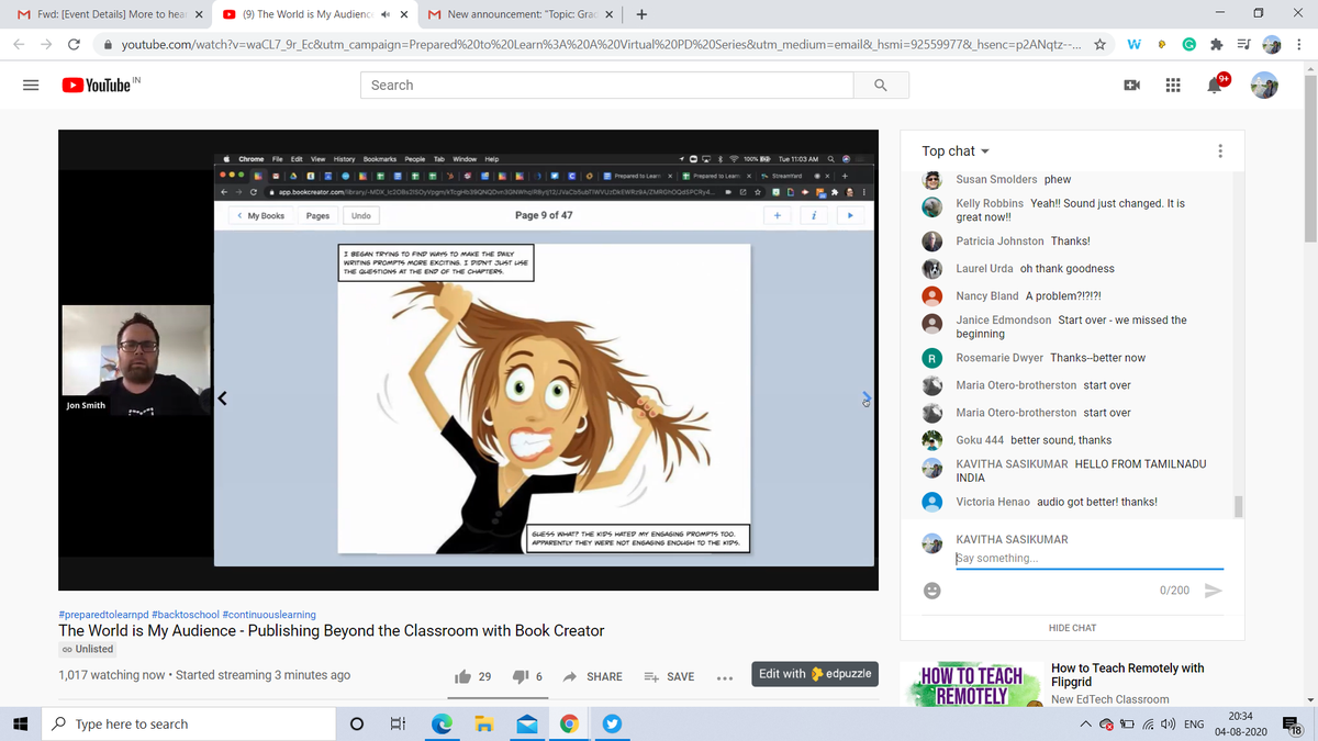 KAVISAC's tweet photo. #Bookcreatorteam
@rgirija90
@theipodteacher
@BookCreatorApp
@BookCreator_Cat
@BookCreatorConf
live.... https://t.co/SGVWEBNRDI