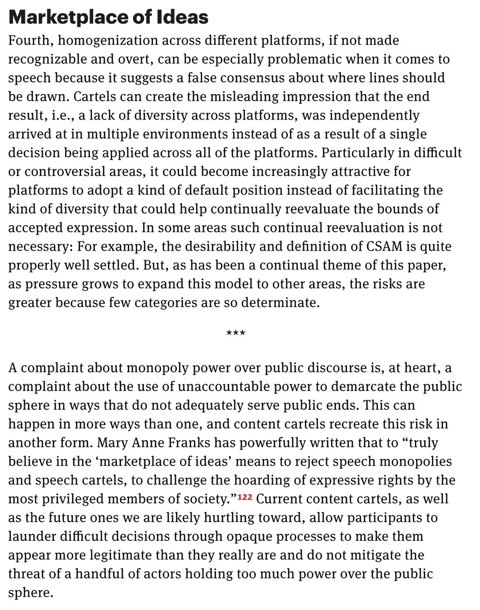 AnthPB's tweet photo. ...absolutely fascinating, thorough, complementary piece on "The Rise of Content Cartels" among Big Tech companies who are collaborating to moderate/censor misinformation and toxic media (terrorism/CSAM/etc): https://t.co/Kzsy3x0Jgm #GIFCT #photoDNA #Jigsaw #PerspectiveAPI https://t.co/q5uTjHtcB2