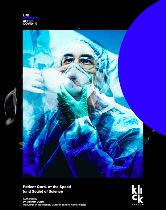 klickhealth's tweet photo. The urgency of #COVID19 and the fluidity of comms platforms have led clinicians to new research models that deliver increases in speed to care. How can we leverage the change in mindsets toward these new models? @drgautamgulati takes a deeper look: https://t.co/tbM2dEdrl0 https://t.co/n9Cl7yM7aF