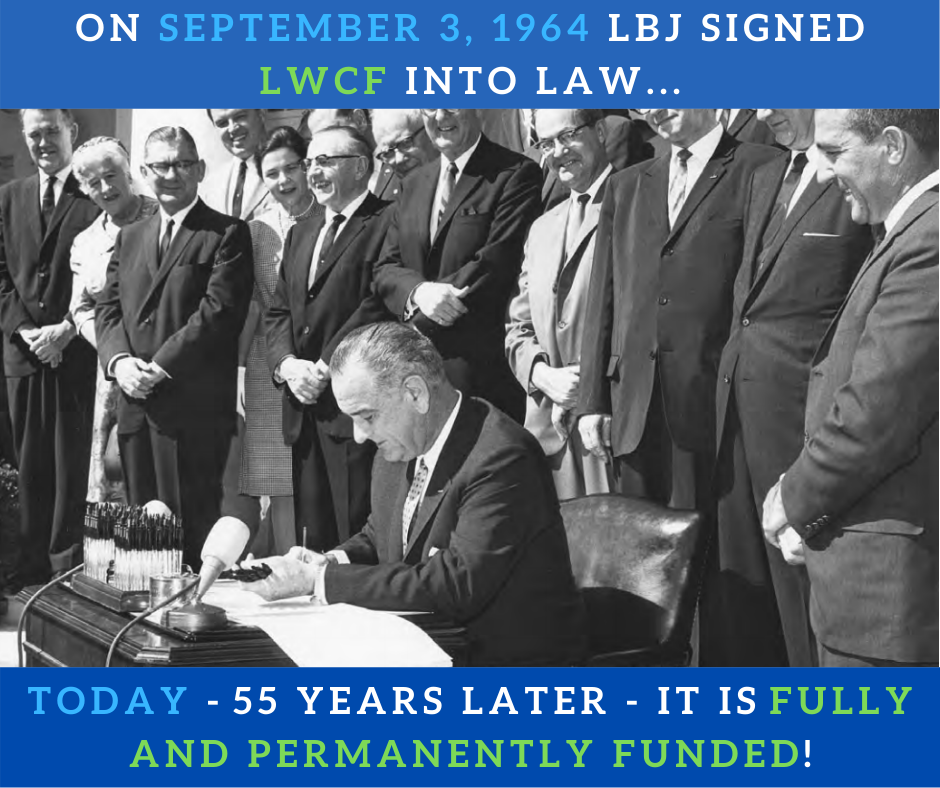 ConservationFnd's tweet photo. History has been made! The Great American Outdoors Act was enacted today, ensuring full and mandatory funding, every year, for America’s most critical conservation program, forever. 

Read more about what comes next in our news release:  https://t.co/Jbdwzky1z8 #fundLWCF https://t.co/sCiWhRZ80B