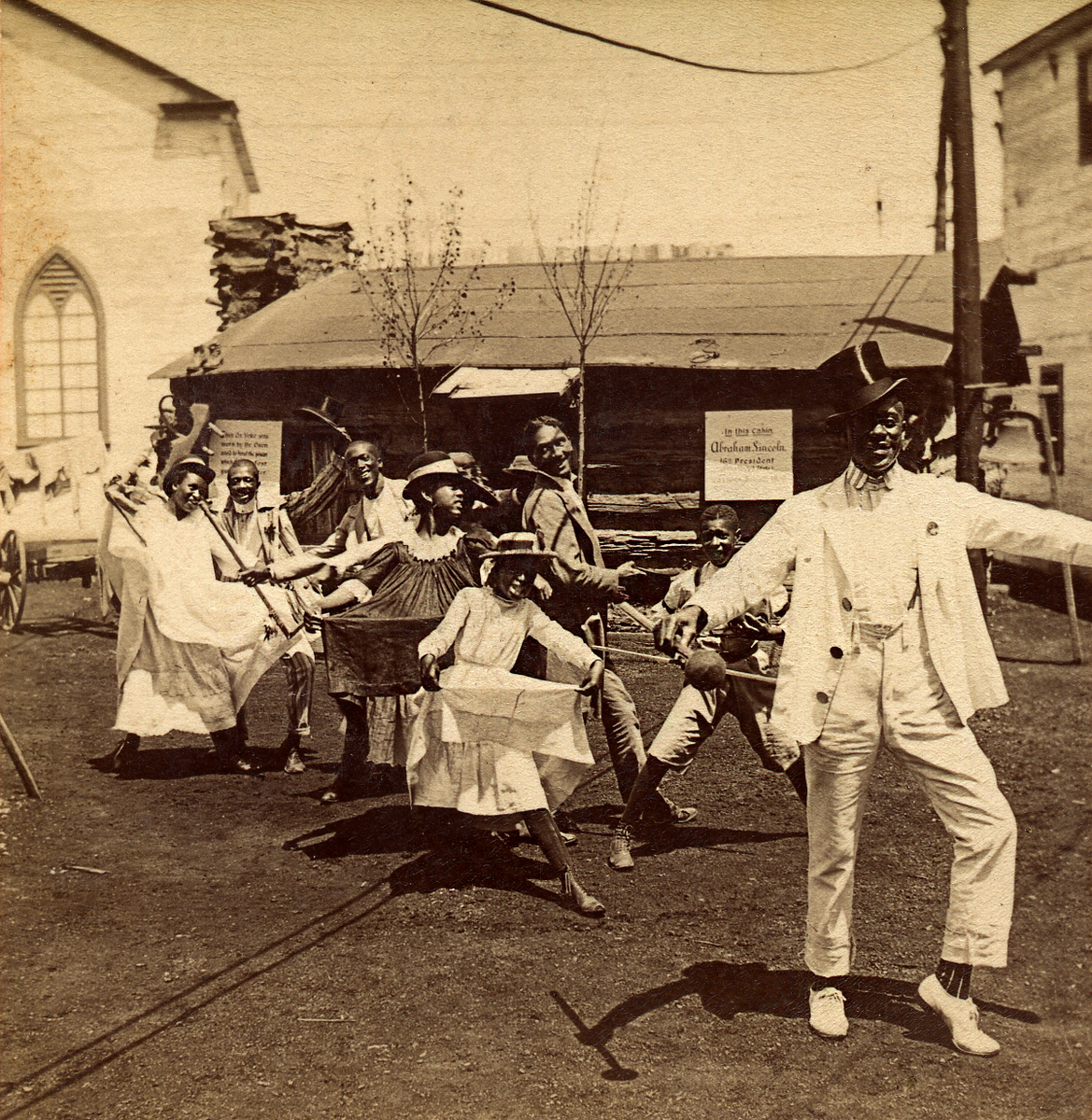A Cake Walk, in front of the Abraham Lincoln cabin
Pan American Exposition, Buffalo, N.Y., 1901