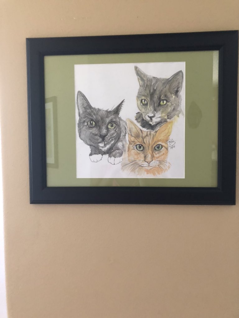 brittany as the detailed portrait of our cats that we just have hanging up