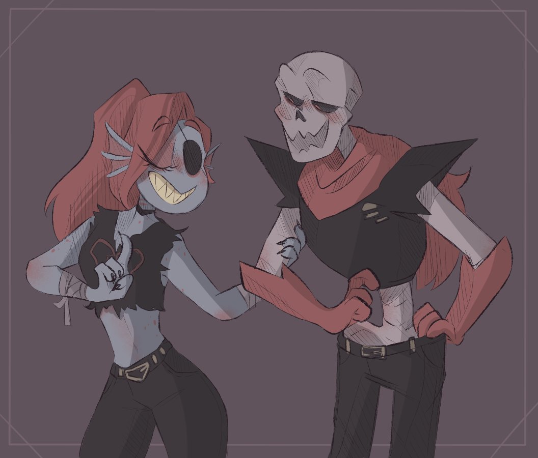 #Undertale #Underfell #Papyrus #Undyne #Fell_Papyrus #Fell_Undyne.