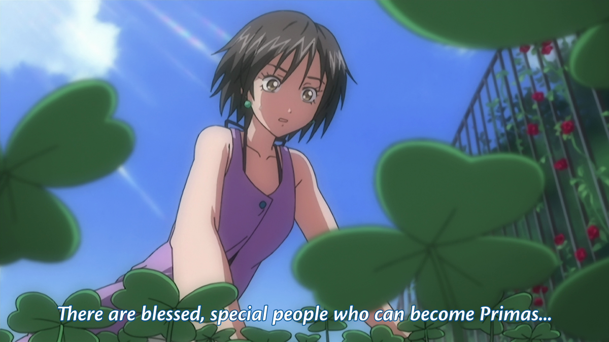 Ultimately, as Akira tries searching for the rare four leaf clover, she begins thinking about how she's unblessed. This lack of a "heavenly gift" that she thinks her friends have makes her feel anything but special, thus she feels like she will never be successful.