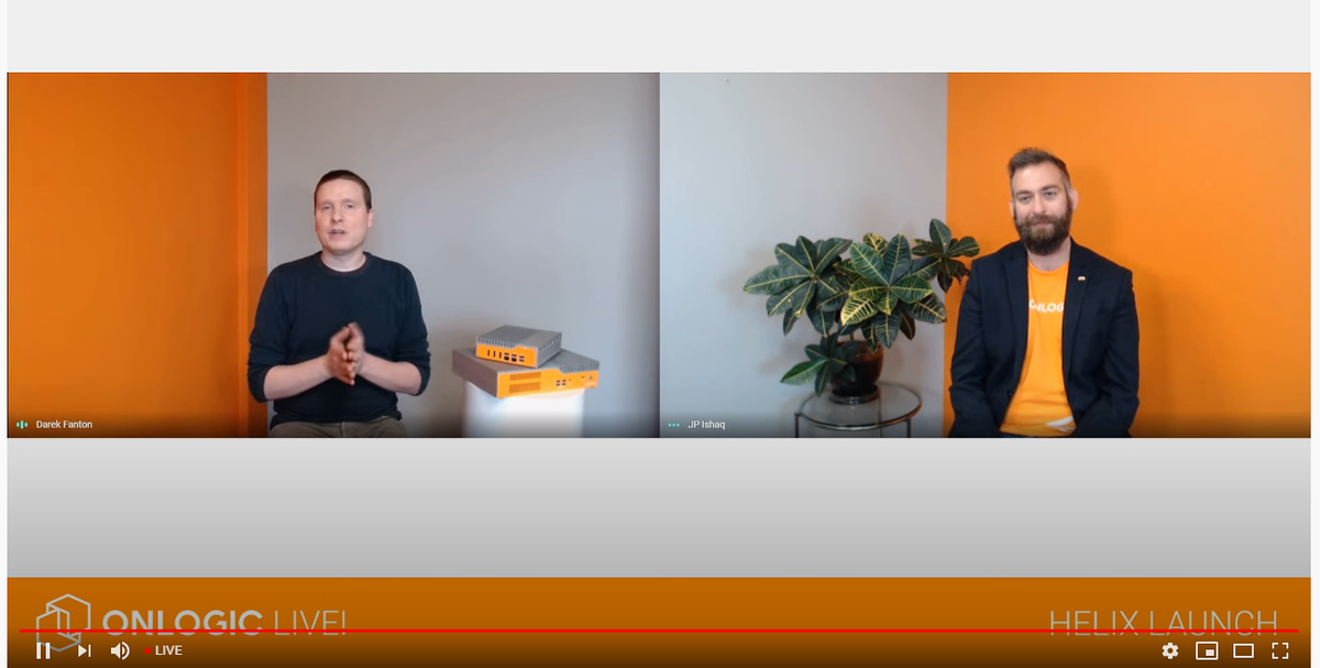 OnLogic's tweet image. #onlogiclive has kicked off, with our hosts @Mobydickulous  and @JPIshaq . Both are more than ready to answer any Helix related questions that we have received in the past period and will explain more about this new Industrial Computers series. youtube.com/c/OnLogic/live