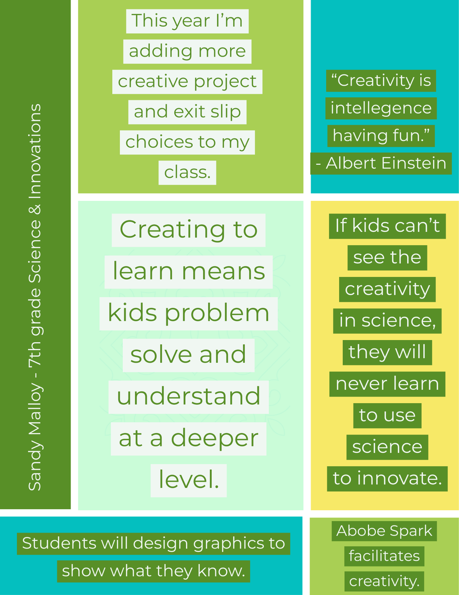 SandraPMalloy's tweet photo. I learned to use Adobe Spark at  #INConnectED. I'm so excited to use this with my Ss this year! 
#AdobeEduCreative https://t.co/4oXN3hjFAh