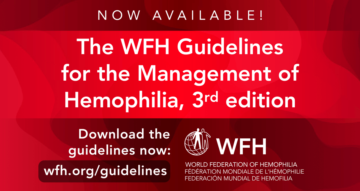 wfhemophilia's tweet photo. Now published! The 3rd edition of the WFH Guidelines for the Management of Hemophilia. These high-quality, evidence- and expert-informed treatment guidelines offer a means to bridge the gap between treatment practices and care around the world: https://t.co/RDssyc9ARb https://t.co/3IXcJMV4Pt