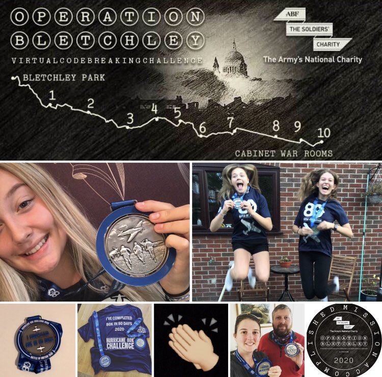 RAFMUSEUM's tweet image. RT @atc146: @DofE Volunteering during lockdown 👏🏼 9 took part in @RAFMUSEUM #Hurricane80KChallenge by walk/run/cycle and 11 took part in @Soldierscharity Virtual Codebreaking Challenge, Operation Bletchley walking 645 miles, raising £470! Well Done!! 🙌🏼👏🏼

@aircadets