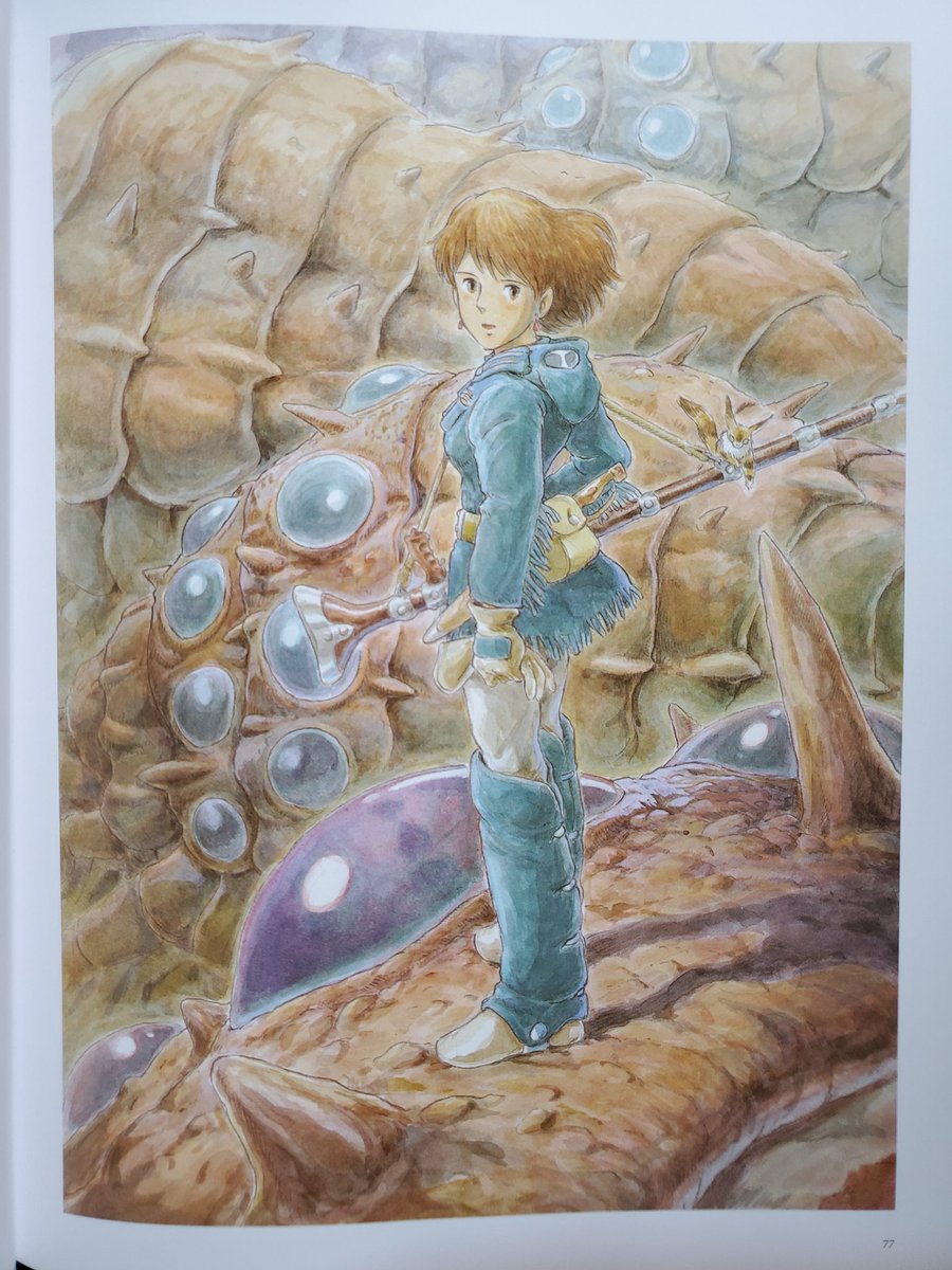 In the book NAUSICAA: WATERCOLOR IMPRESSIONS, Hayao Miyazaki penned commentary for many of the images. Here are a few of my favorites (thread):