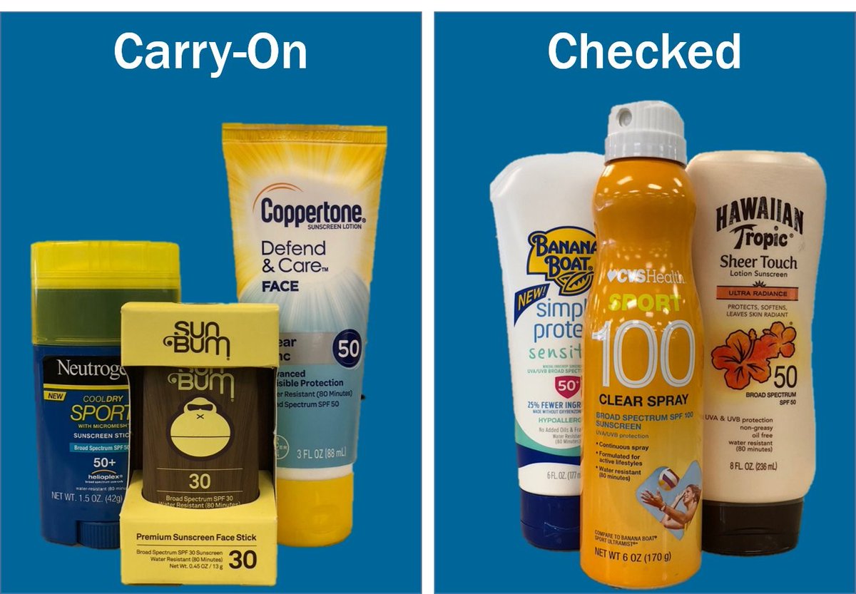 can you pack spray sunscreen in checked luggage 2