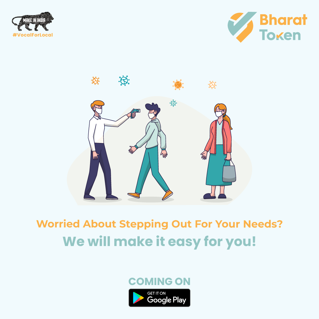 BharatToken's tweet photo. Worried about stepping out for your needs ?

We will make it easy for you.

#BharatToken #NewConcept #VocalForLocal #MakeInIndia #PrimeMinisterModi #NarendraModi #DigitalIndia #NewIndia #MrModiVision #SupportOurPrimeMinister #SupportMrModi #comingsoon #newproduct #IndianProduct https://t.co/emRXzo1mhb