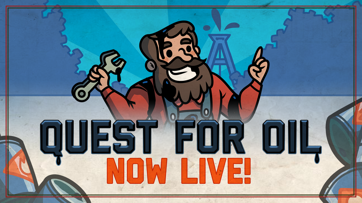 AdVenture_ComHH's tweet photo. Comrades have 32 hours to extract bountiful fuel from mighty Motherland! 🛢️ 

Rig up the Ranks in BRAND NEW Quest For Oil event! #AdCom https://t.co/UqfmWuLfU1 https://t.co/zItQpNNu8K