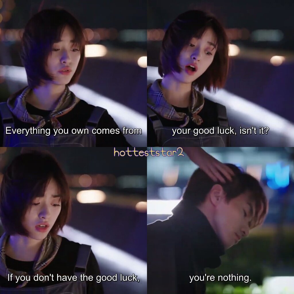I was laughing so hard at this scene. They are both drunk. Tong Xiao You hits Lu Xing Cheng's head.(I can't get over, YY hitting JY's head) In returned he bites her leg. And then, she dragged him by his collar. 