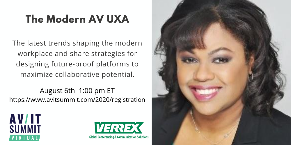 BillVerrex's tweet photo. #Verrex is fortunate to have @CharmaineTorru2 on our team! π At this week's AV/IT Summit, Charmaine will be talking about the modern workplace. Her session is on 08/06 at 1pm ET. Be sure to register here: https://t.co/A4Gw0M2mLs
#AVITSUMMIT https://t.co/ifIQzSg1z5