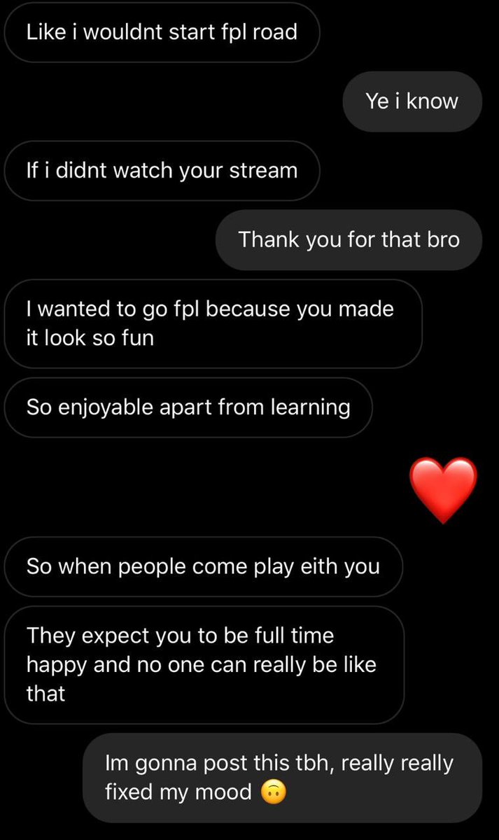 With being so demotivated and in a bad mood, hearing this from a new FPL player, really wakes me up and helps. Thank you <a href="/flameZcsgo/">Shahar Shushan</a> ❤️