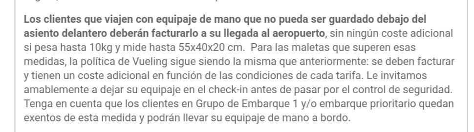 beanovoa7's tweet photo. Si pagas, no existen virus #COVID19  @vueling te obliga a facturar la maleta por seguridad, a menos que pages un suplemento, entonces la seguridad pasa a un plano secundario. Para qué mascarillas y distancia de seguridad si podemos ser de Grupo 1 o Prioritario! #vueling https://t.co/TTMK84Nga5