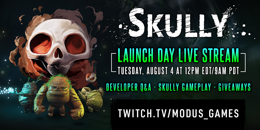 MaximumEntmt's tweet photo. The Skully Launch Live Stream starts in 10 minutes! Join the developers as they show off gameplay from the newly released puzzle platformer, give away copies of Skully, and announce the winners for the @Sculpture_Geek sweepstakes.  

https://t.co/dNB44nPMAw https://t.co/6iM2kUeYYW