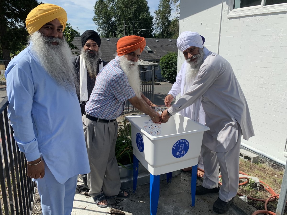 RealChangeNews's tweet photo. More pictures from our sink install at Gurudwara Singh Sabha in Renton. #seattlestreetsink https://t.co/tFwQdE85iP