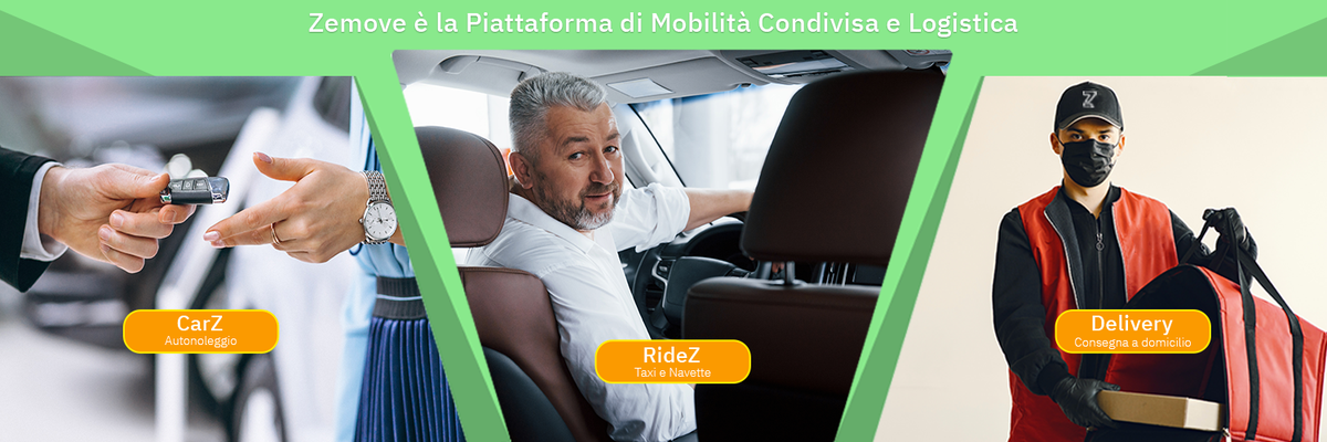 Zemove è la piattaforma di #MobilitàCondivisa e Logistica dove puoi prenotare servizi di: 
• #Taxi e Navette (RideZ)
• #Autonoleggio (CarZ) 
E il nuovo servizio per ristoratori e commercianti:
• Consegna a Domicilio (#Delivery)

#SharingMobility #Lecce