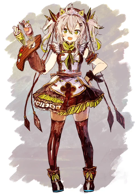 放送はじまりましたー!!
これのもうちょっと1枚絵っぽい版、描くよ!! 