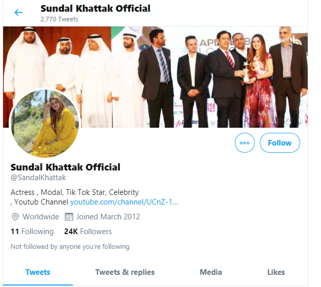Actually there are Multiple Fake Accounts of Hareem Shah & Sundal Khattak exist. 1 Pair already exposed it is time to expose 2nd Fake Account Pair.All Account Link to Famous PMLN Social Media Team MembersFake Account 1: @iHareem_shahFake Account 2:  @SandalKhattak