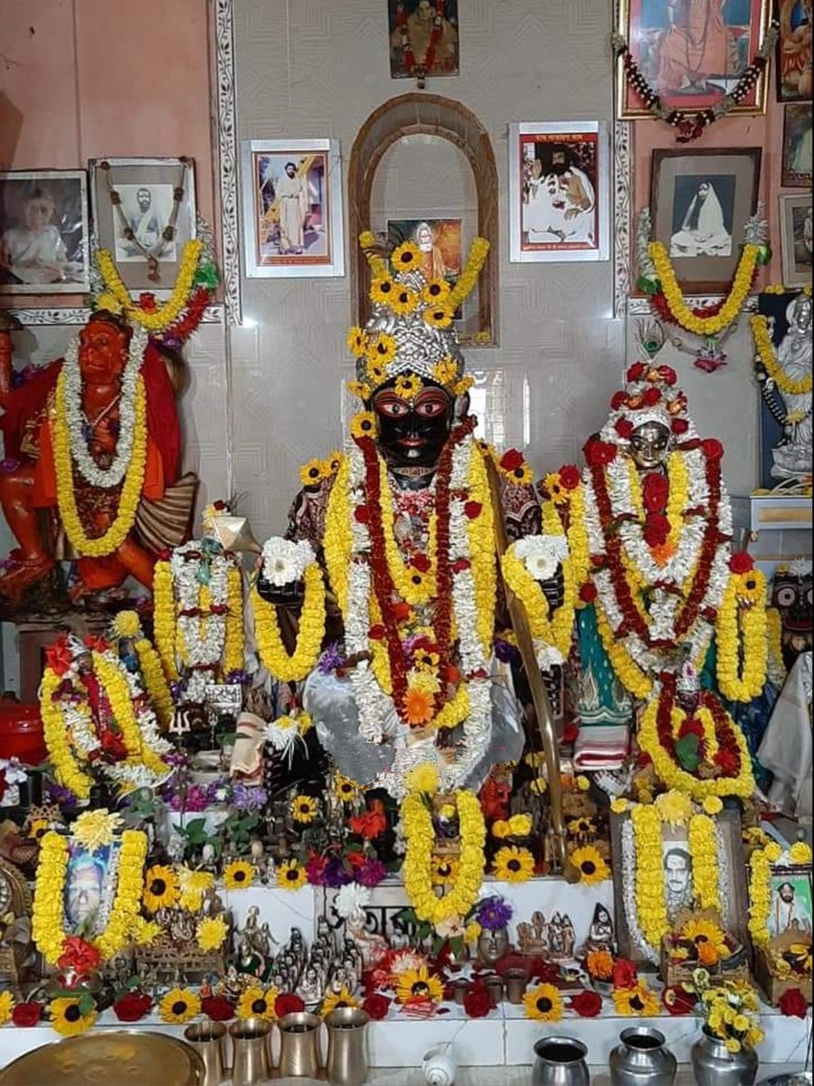 ShrI rAmaH, Shiv Nibas, Nadia. Shiv Nibas has one of tallest Shiva lingas of India. 21 feet long. This rAmaH temple was commissioned by Raja Krishna Chandra of Krishnanagar Rajbari in 1762. The vigraha has moustache but tough to understand that since it's made of stone.