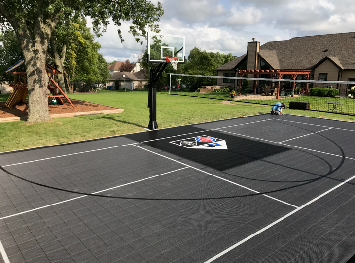 SportCourtMid's tweet photo. “A House Divided” Crew completed this install for some Crosstown Rivals! Congrats to this wonderful family! Can wait to take the rivalry to the court! Excited for the memories they will make in their Backyard Sport Court!! #sportcourt #SportCourtMidwest #BackyardCourt #basketball https://t.co/DEVqV6JiA0