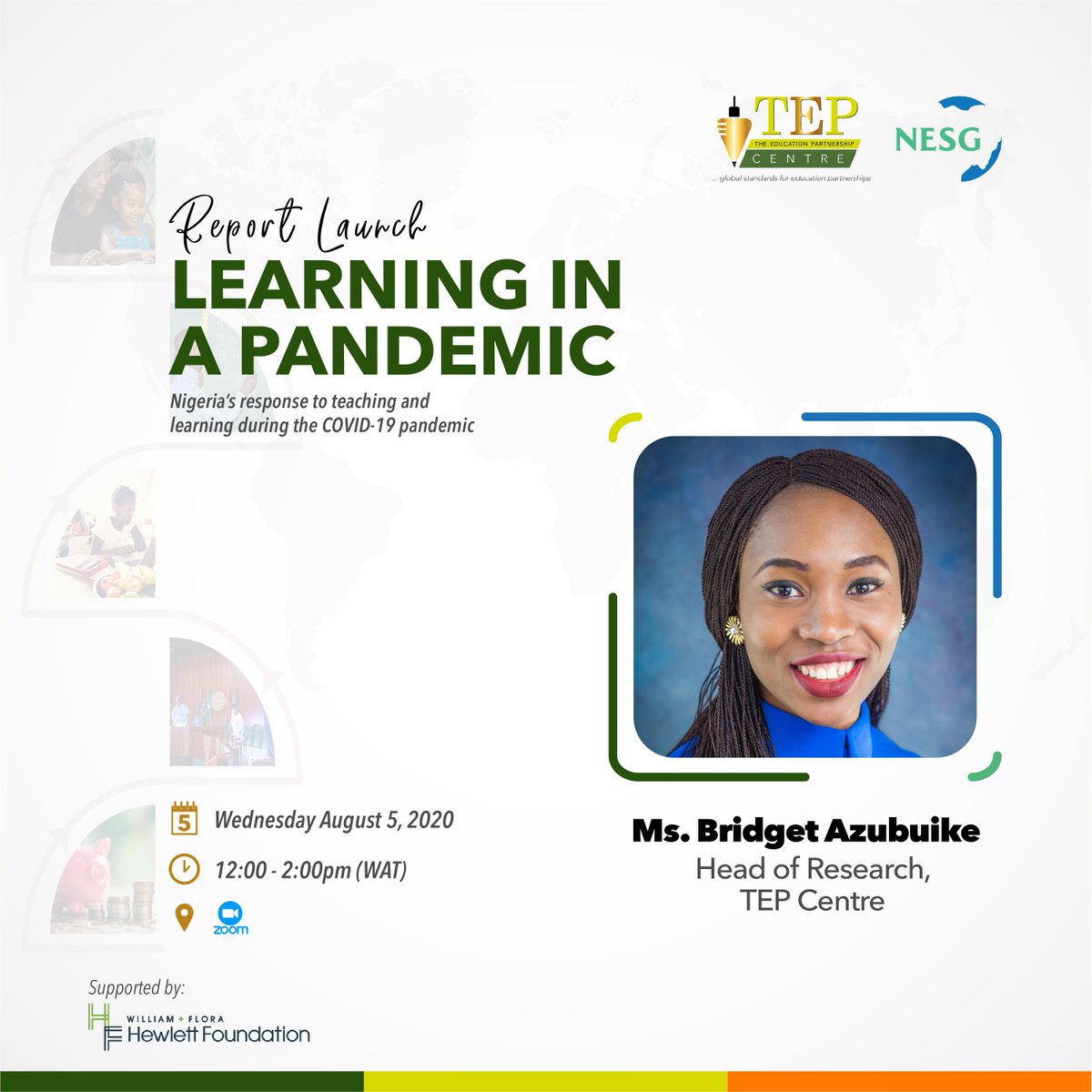 Bridget Azubuike leads the research team at TEP Centre. Tomorrow, she will be taking through the journey of the Education Innovation Survey report. 
Don't miss this. Time is 12 noon tomorrow.
To be a part of this, visit bit.ly/TEP_NESGReport…
