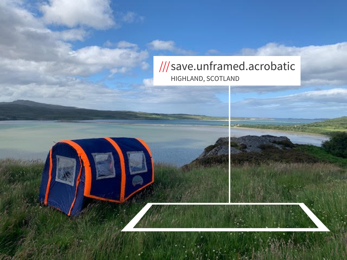 Rigloo tent at ///save.unframed.acrobatic in the Scottish Highlands