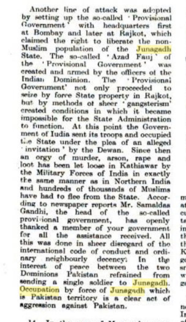 India also set up a provisional Govt. under Gandhi’s nephew. Though India claims that they were themselves invited into the state at the orders of it’s Chief Minister (incidentally Z. Bhutto’s Father), other accounts speak of heinous crime, arson loot and rape.
