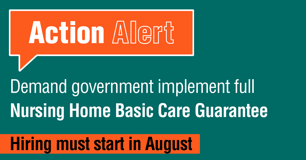 RNAO's tweet photo. Keep signing our #ActionAlert demanding the Nursing Home #BasicCareGuarantee b/c #LTC homes need the proper skill mix &amp; the hiring needs to start in August!

Sign here: https://t.co/i9t5nrWR64

@fordnation @DrFullertonMPP @celliottability there's no more time to waste. https://t.co/2feB1gbBx0