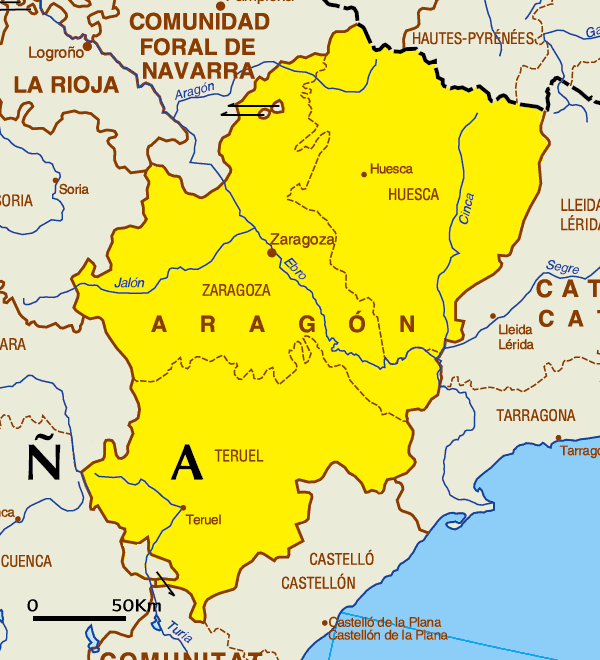 Let's move on to the Aragonese dialect, spoken in Aragon, parts of La Rioja and villages of Valencia near Teruel. Their features are:Ascending intonation of the phrases, with lengthening of the final vowel (you'll notice it)