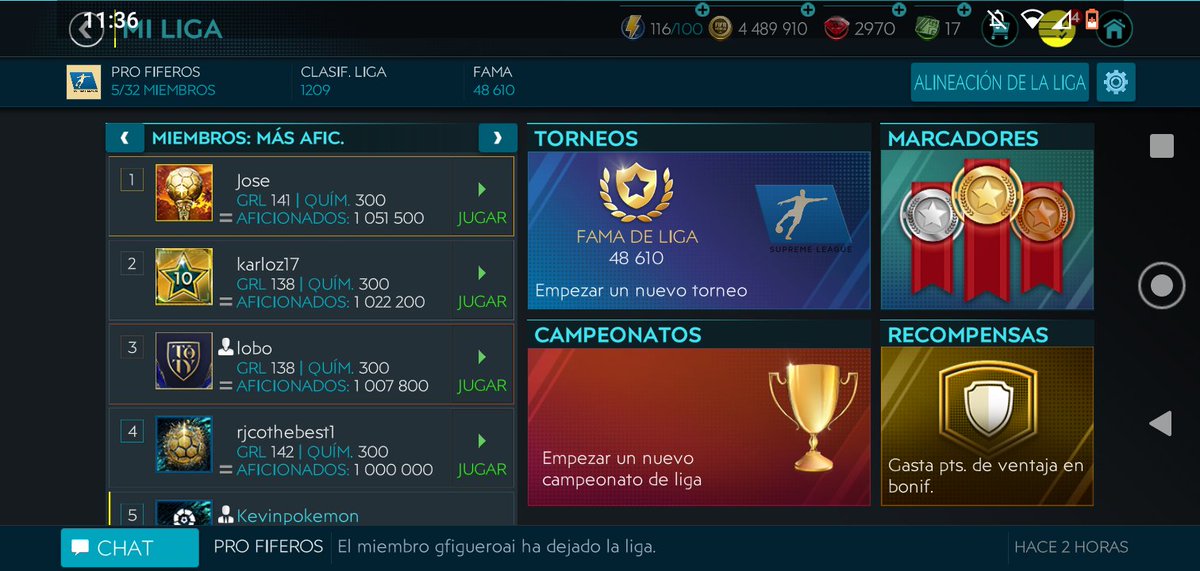 KevinVidals's tweet photo. @tutiofifa Alguien que guste unirse casi ganamos 1000 puntos https://t.co/mPhWpJB4fY
