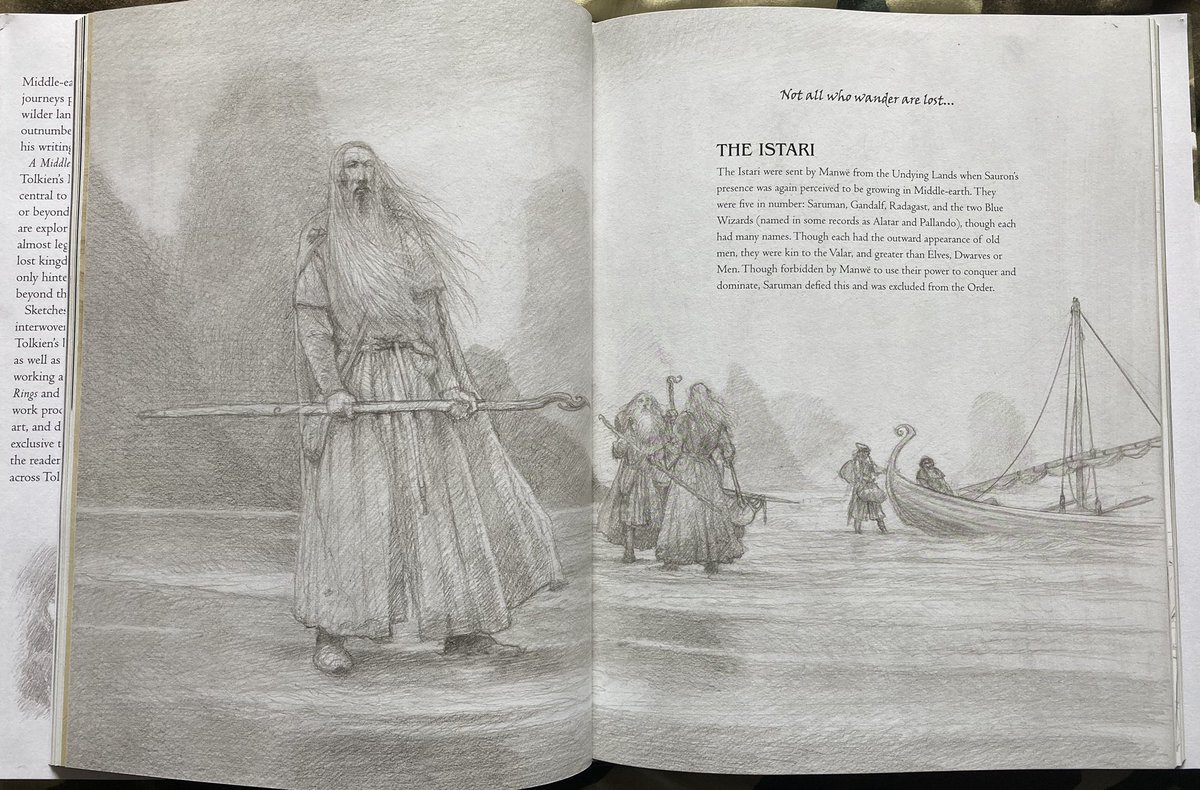  #TolkienEveryday Day 13One of my favourite Tolkien Art Books - A Middle-earth Traveler, which shows off the marvellous sketches of John Howe