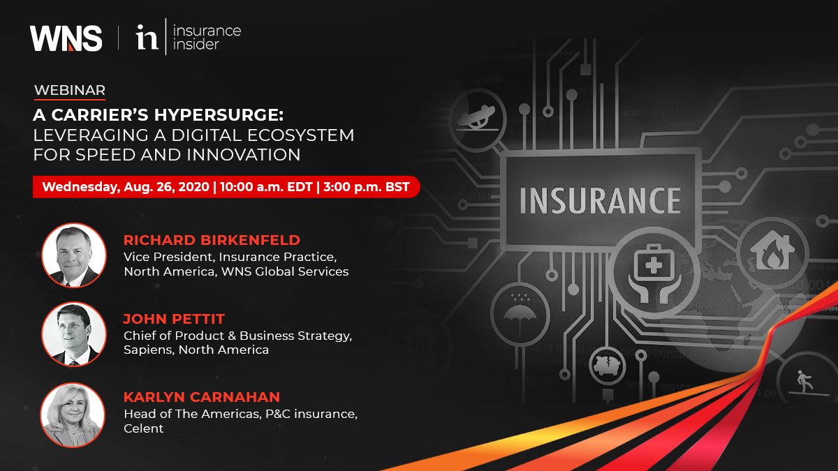 wnsholdings's tweet photo. Disruptive changes and unprecedented challenges call for game-changing agility and innovation. Find out how Insurance companies can use a digital ecosystem to create more innovative products with greater speed-to-market. Join our webinar https://t.co/9TIPqD48Ga #HyperSurge https://t.co/yEuoSCBTIT