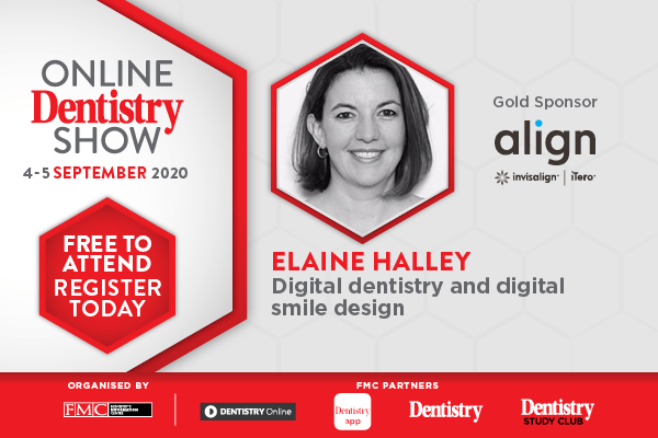 Dr Elaine Halley will be updating delegates on the latest advances in the Digital Smile Design concept! Not to be missed. Register now for FREE at onlinedentistryshow.vfairs.com/en/registration
