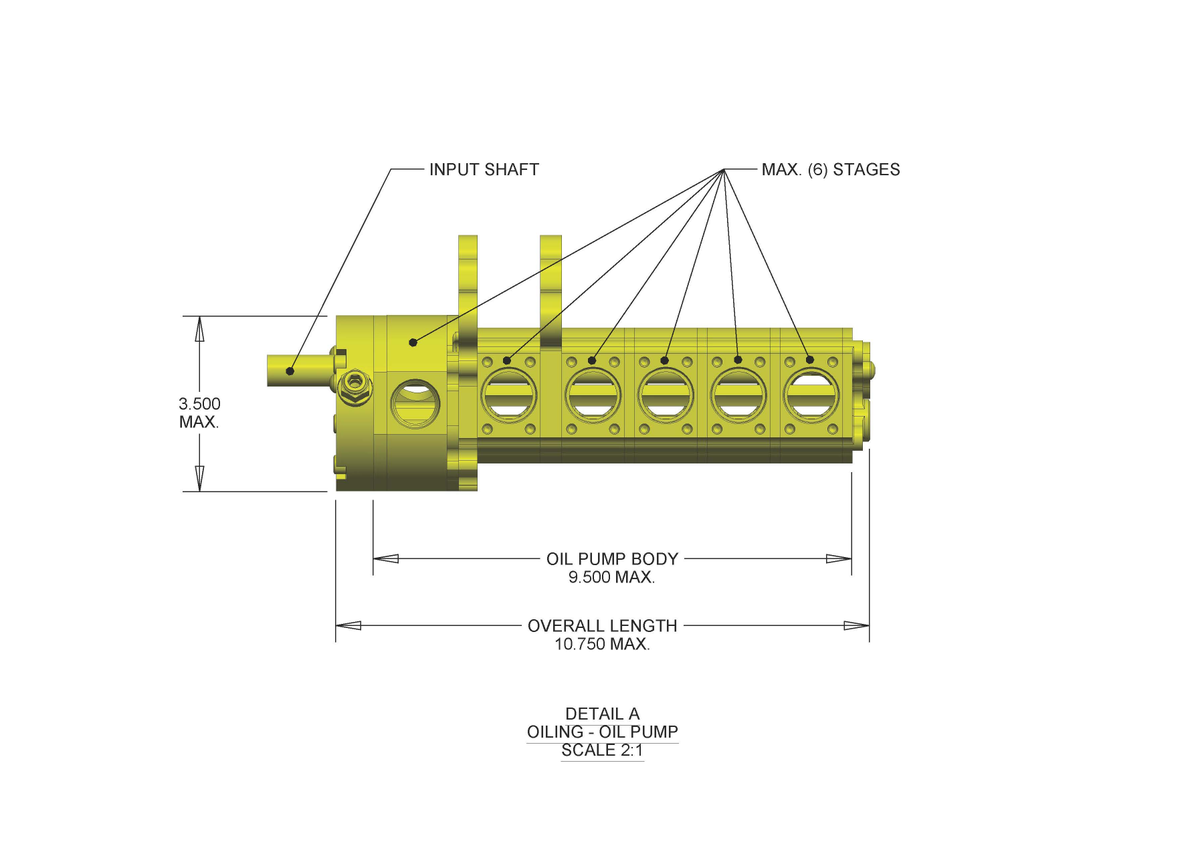 A closeup view of what that oil pump that is mounted on the side of the engine looks like.