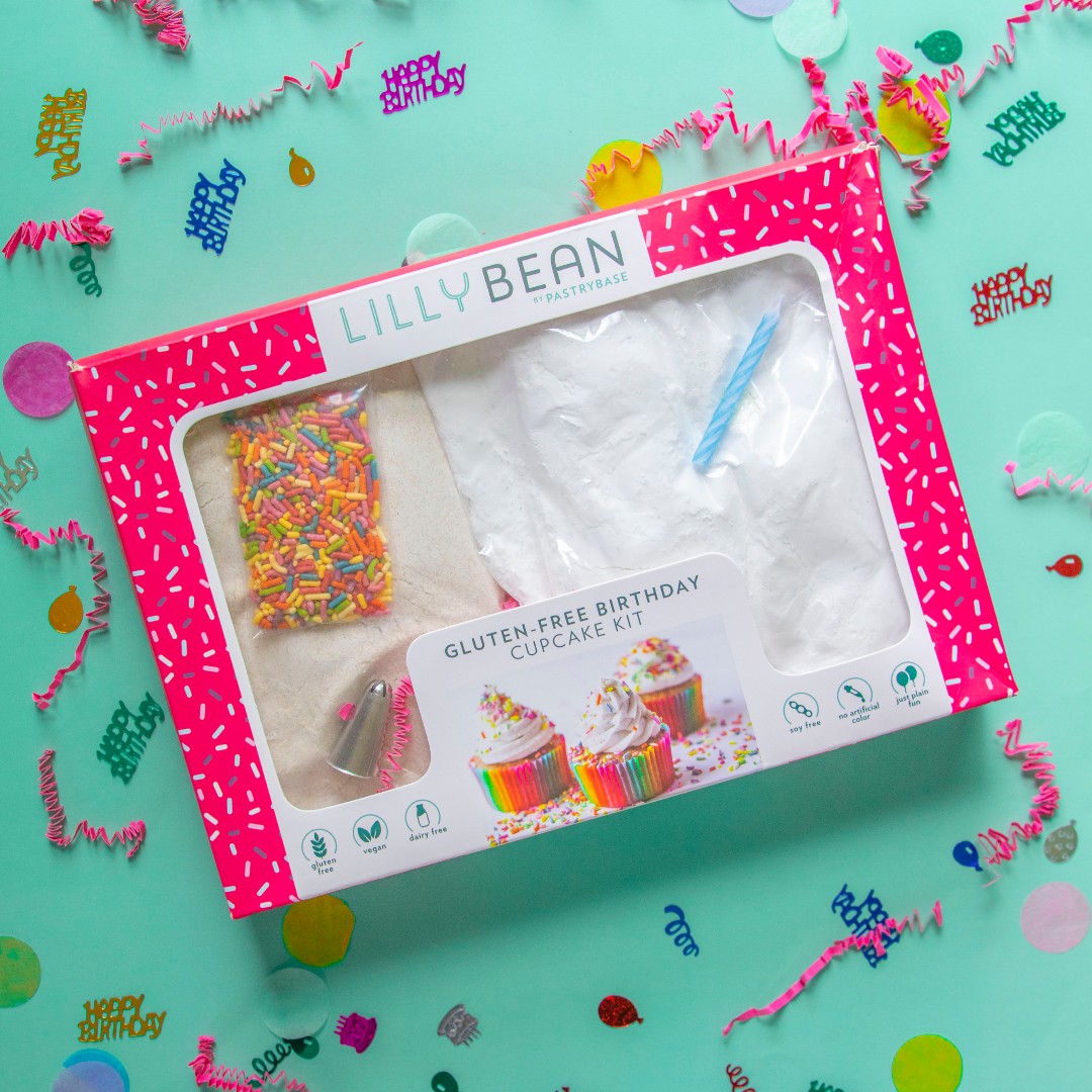 The perfect socially distant birthday gift!!  Send our Gluten-Free &amp; Vegan Birthday Cupcake Kit for your loved one’s special day so they can have their cake and eat it too!  Ships anywhere in the USA!
