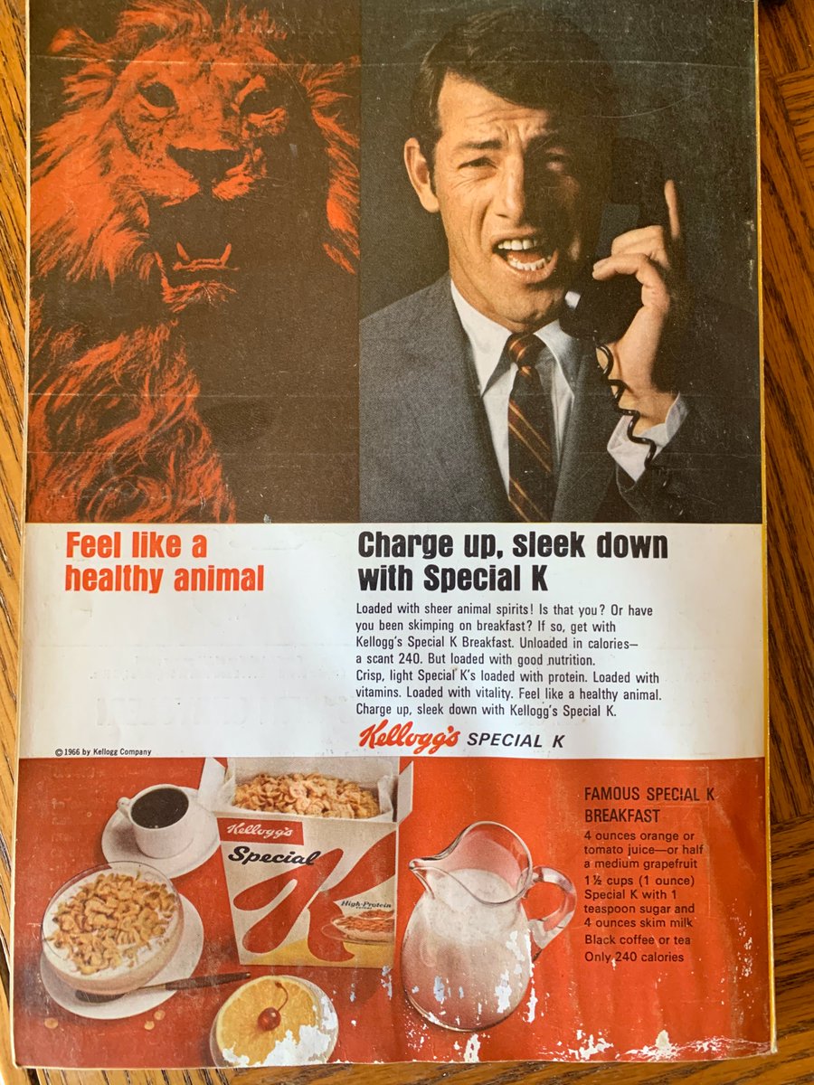 1967: Special K. I am white man, hear me roar.It's loaded with vitality!