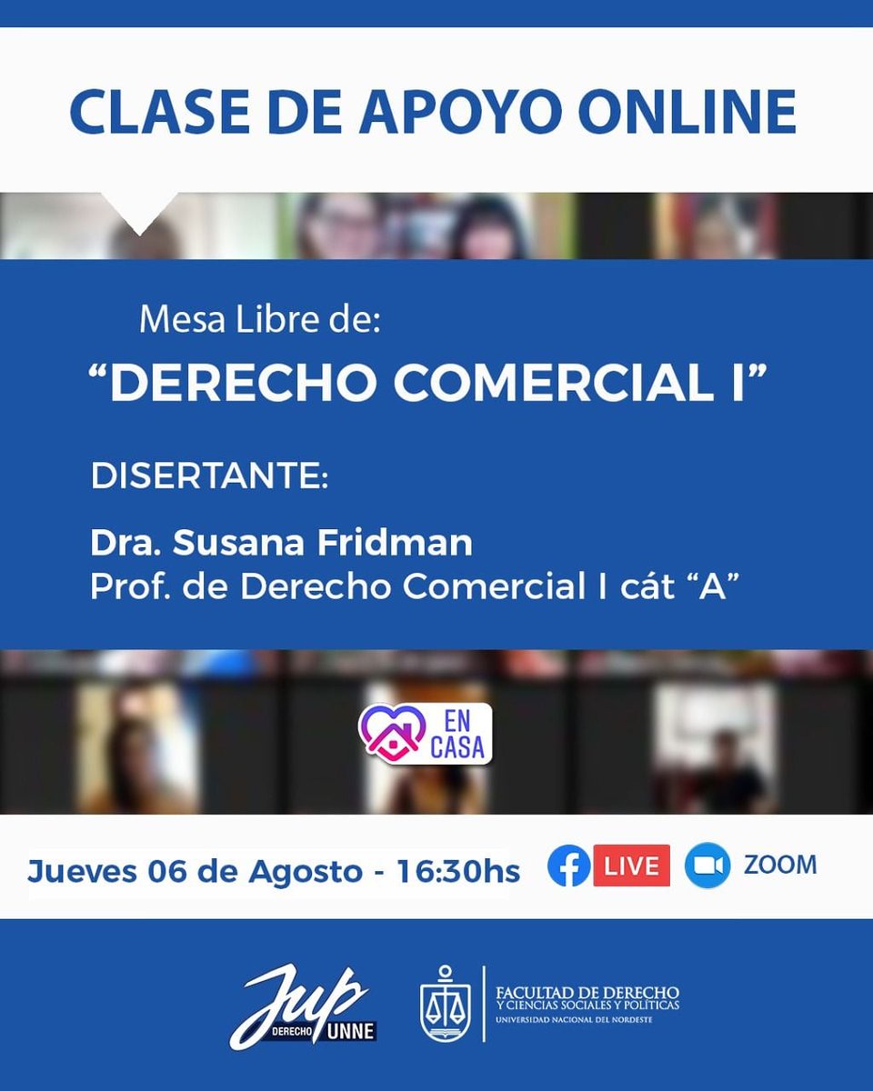JupDerechoUnne's tweet photo. CLASE DE APOYO 🤓
Derecho Comercial I
Dra. Fridman
Jueves 06 de Agosto - 16:30hs
#JupDerechoUnne
#MesasLibres https://t.co/2bYF4Q839v