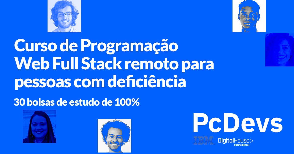 digitalhouseBR's tweet photo. Diversidade importa e a gente sabe: Começaram hoje as inscrições para o PcDevs, nosso programa 100% gratuito para pessoas com deficiência, em parceria com a IBM!

Inscreva-se até o dia 01/09 😍

Acesse https://t.co/rIoZwyXP9H https://t.co/UovAvlL92f