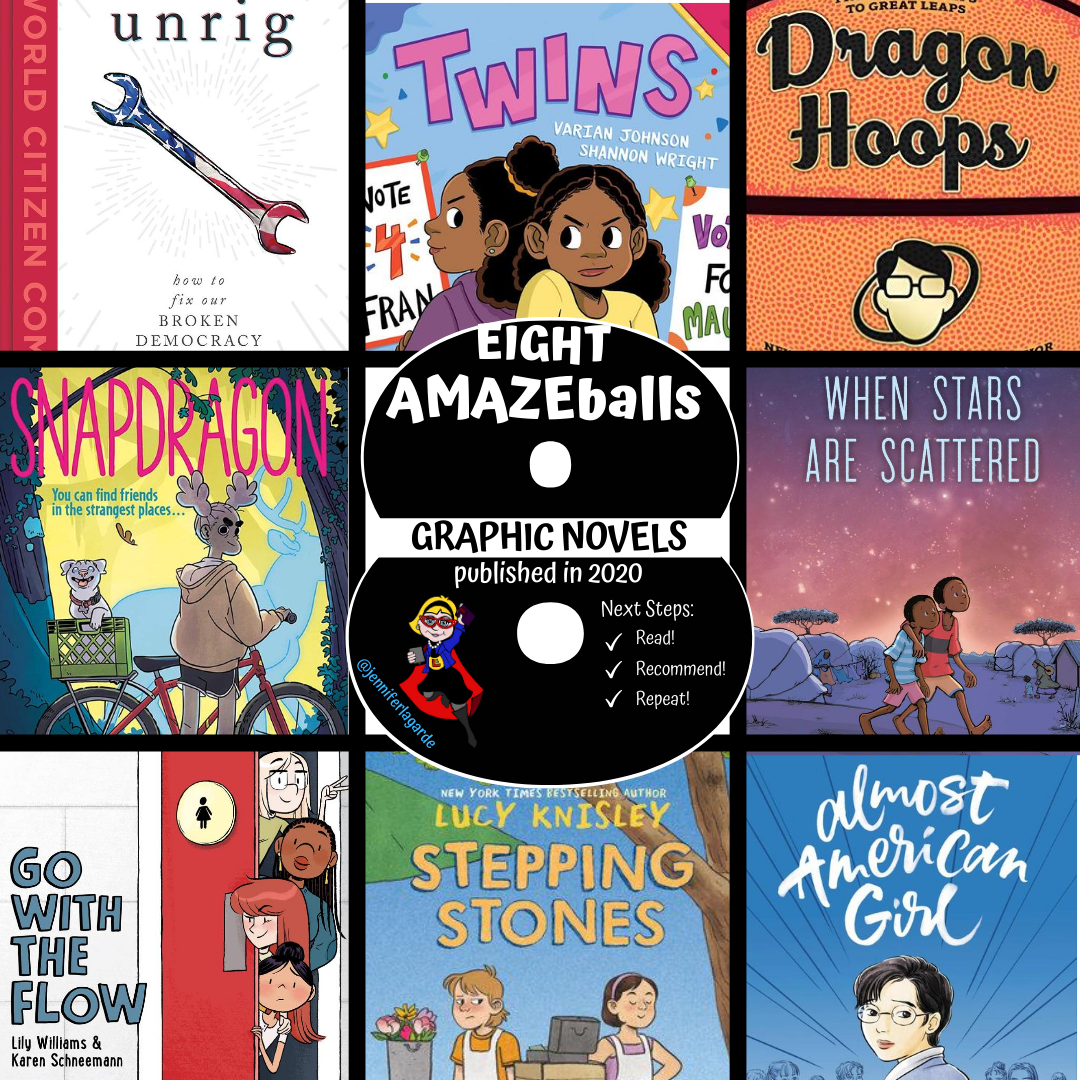 jenniferlagarde's tweet photo. Over the last several days I've been sharing some of my favorite books of 2020 (so far!) b/c books bring me joy &amp; reading still matters. Today's list features #GraphicNovels (which are REAL books for REAL readers BTW)! #amazeballsbooks #readthisnow #whatimreading #bookaday #ru548 https://t.co/6pJnC42SzX